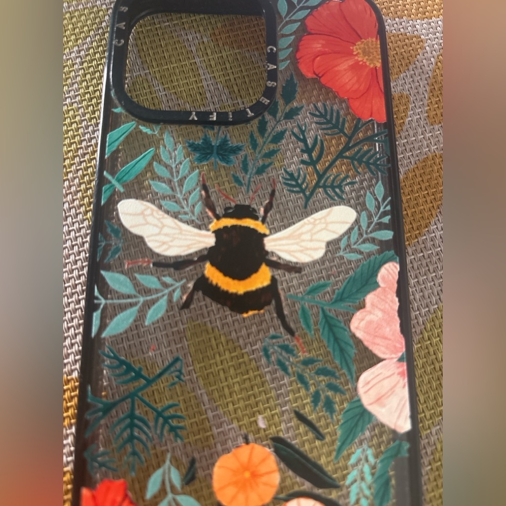 CASETiFY “Bee in the Flowers” iPhone 16 Plus Case – MagSafe Compatible